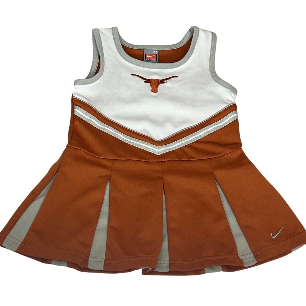 Nike Texas Longhorn youth cheer dress sz 4T burnt orange and grey